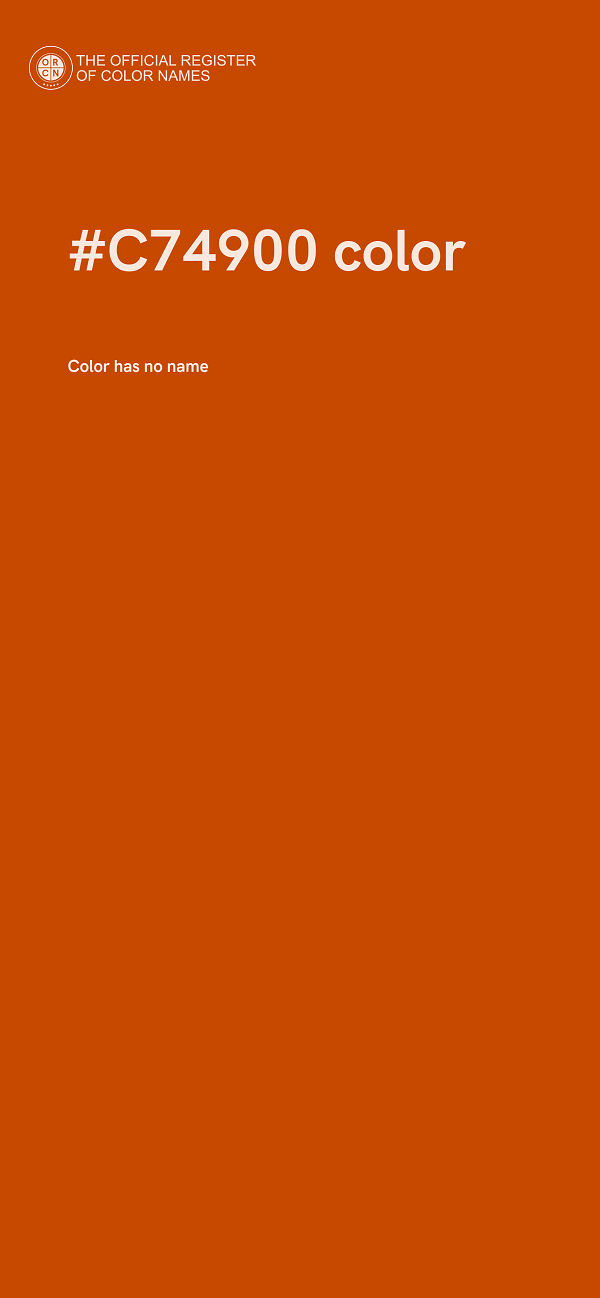 #C74900 color image