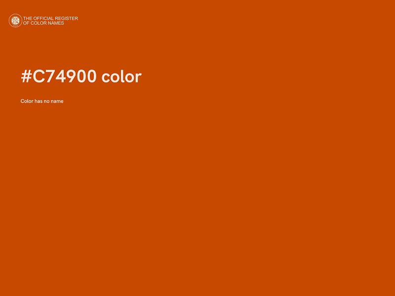 #C74900 color image