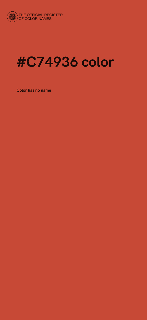 #C74936 color image
