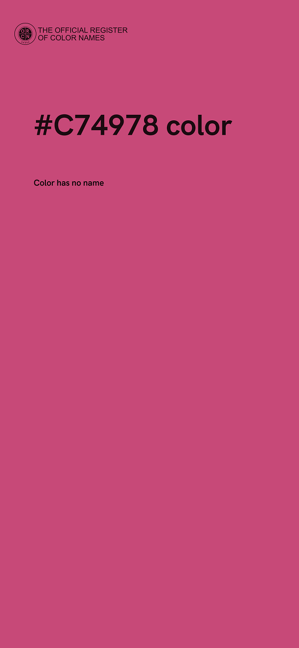 #C74978 color image