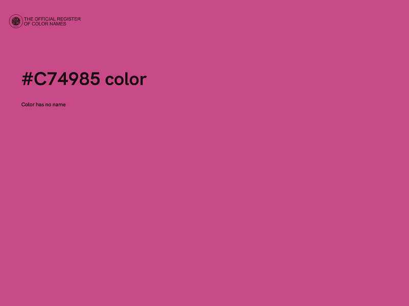 #C74985 color image