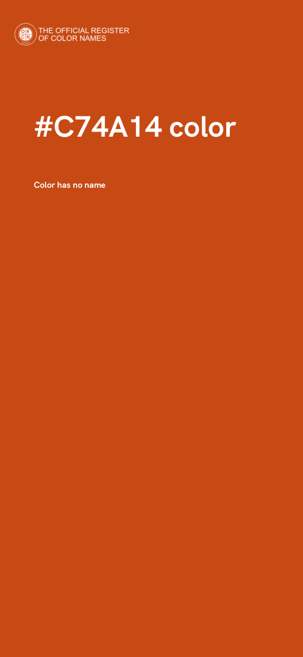 #C74A14 color image