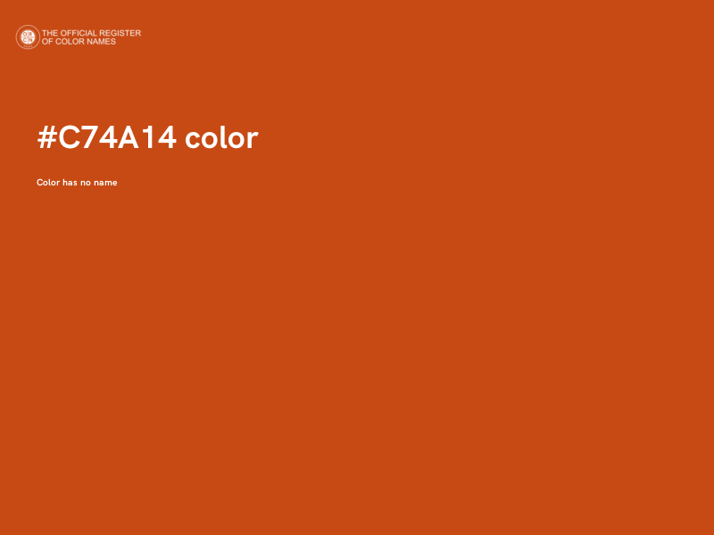 #C74A14 color image