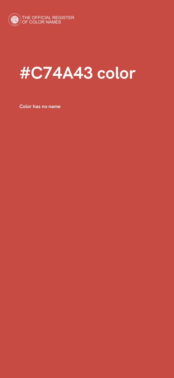 #C74A43 color image