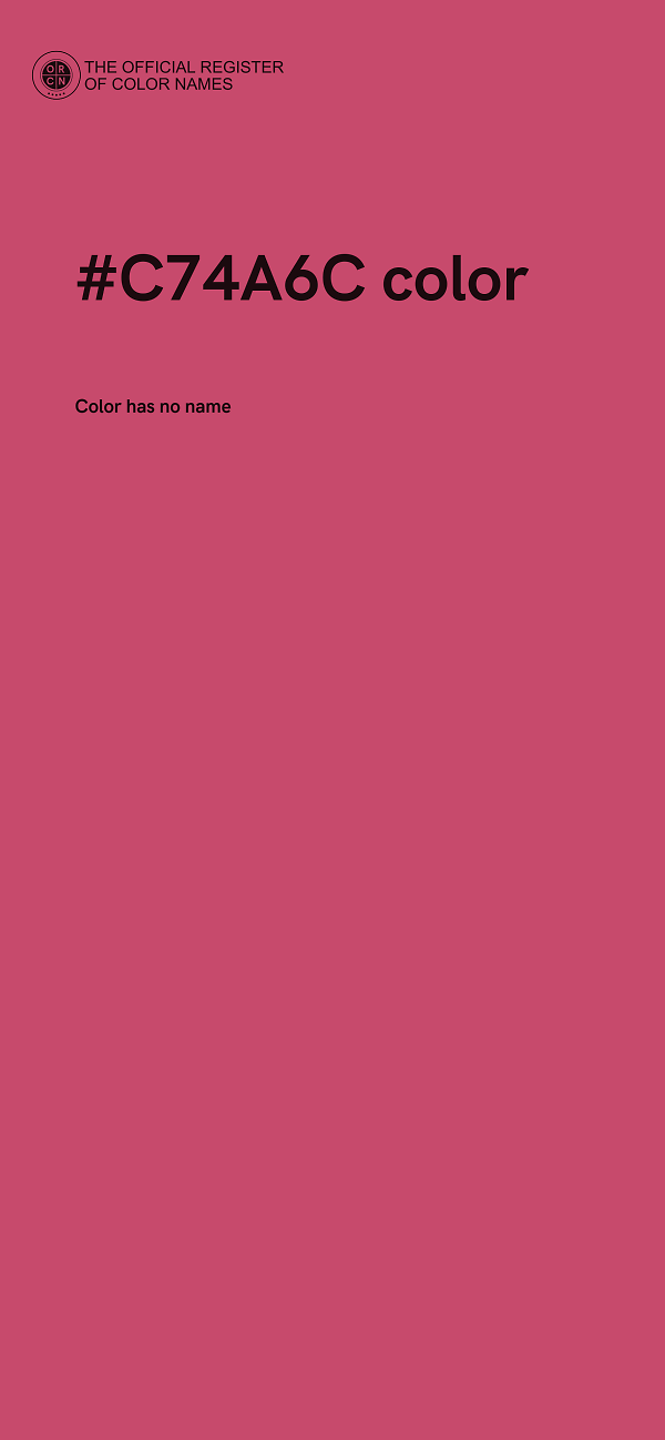 #C74A6C color image