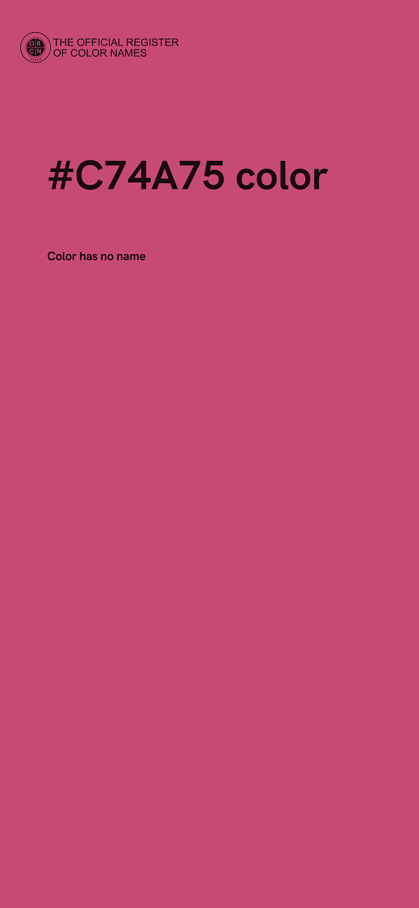 #C74A75 color image