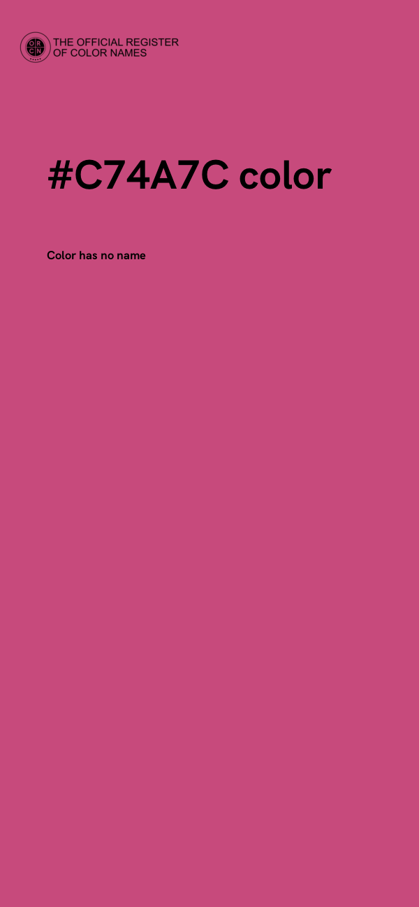 #C74A7C color image