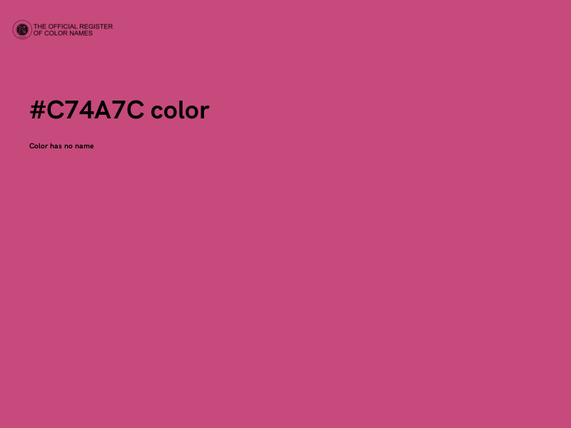 #C74A7C color image
