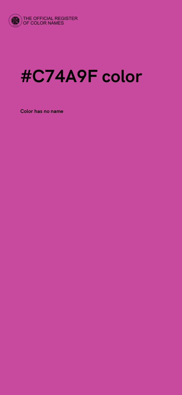 #C74A9F color image