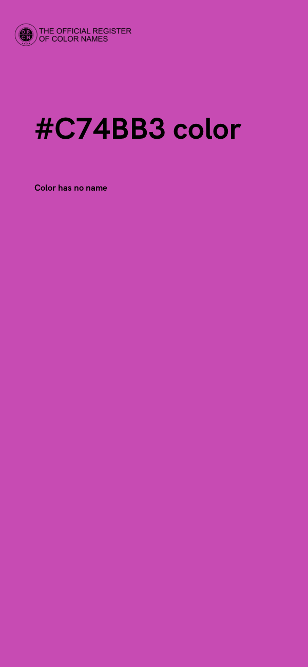 #C74BB3 color image