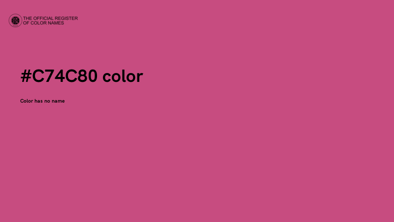 #C74C80 color image