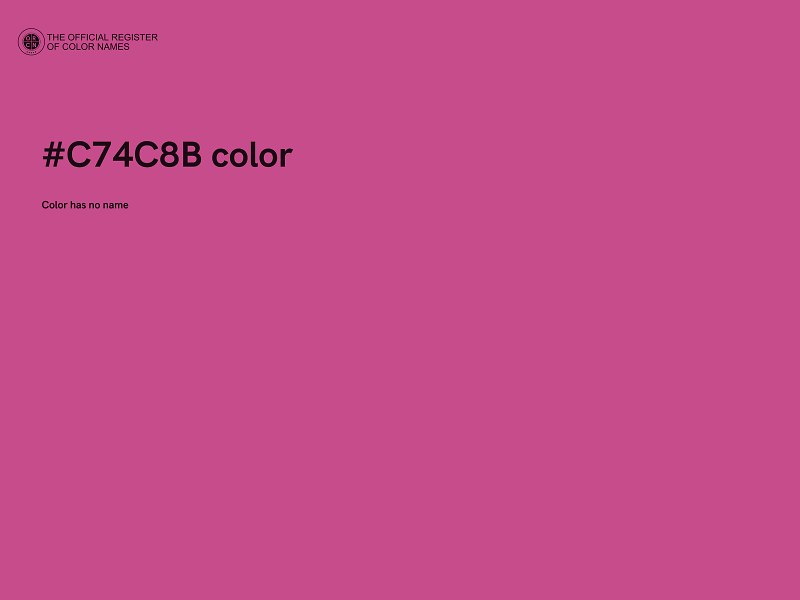 #C74C8B color image