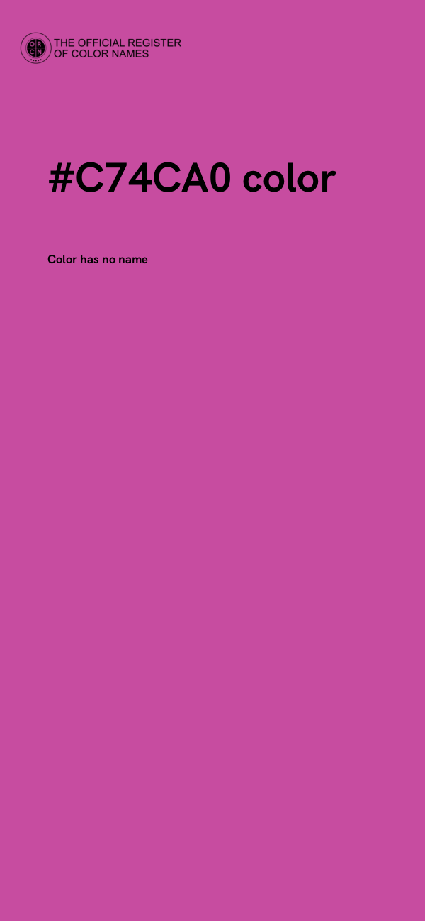 #C74CA0 color image