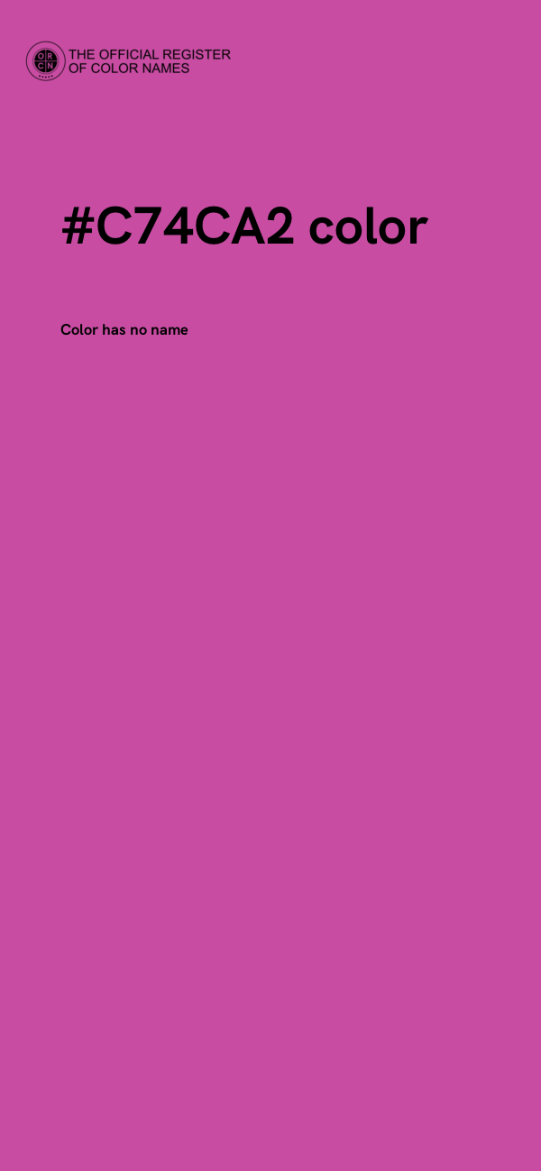 #C74CA2 color image