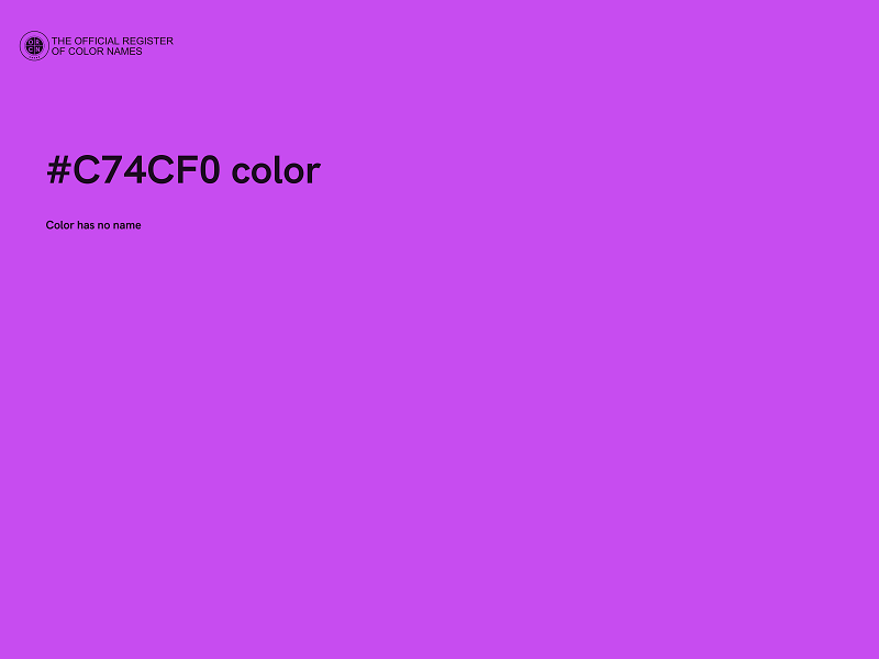 #C74CF0 color image