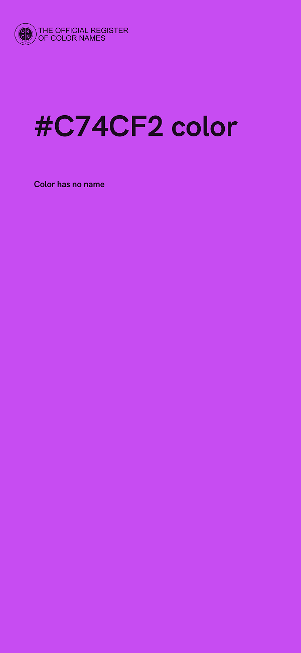 #C74CF2 color image