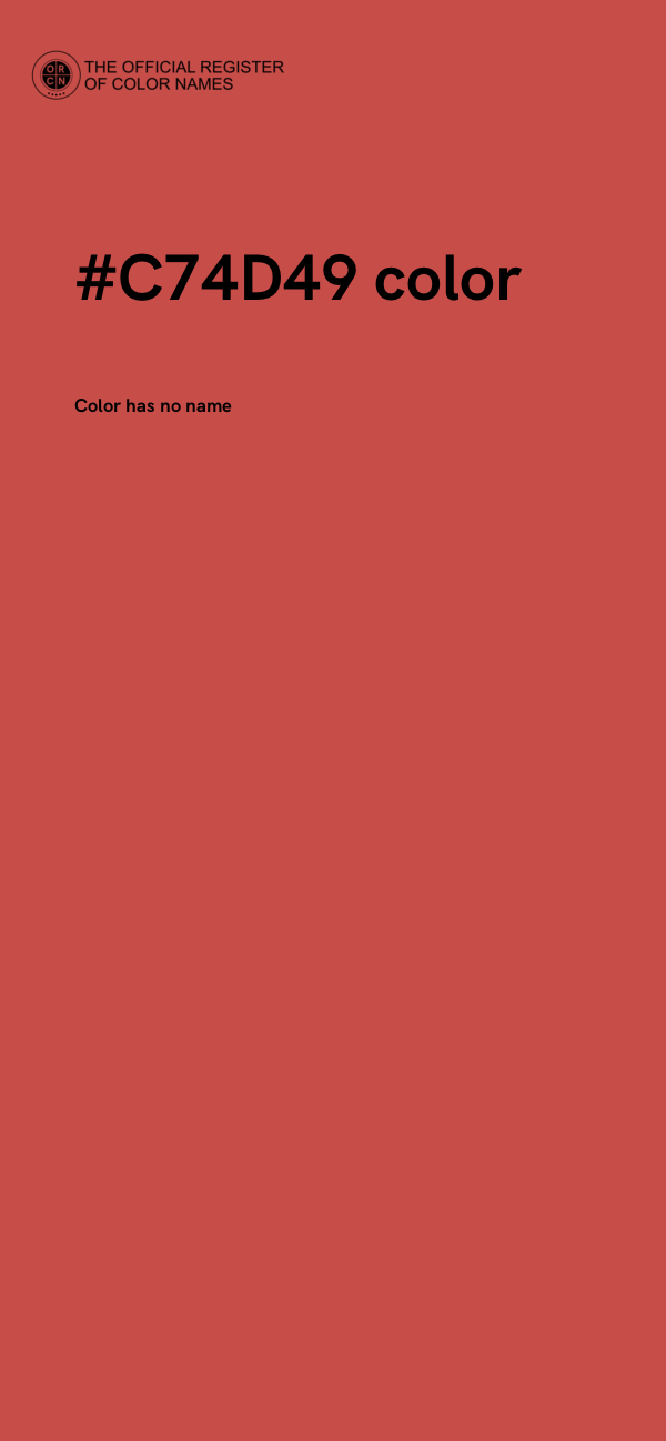 #C74D49 color image