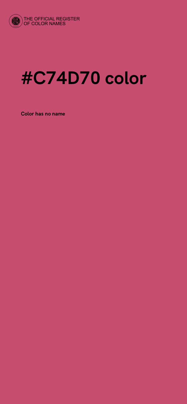 #C74D70 color image