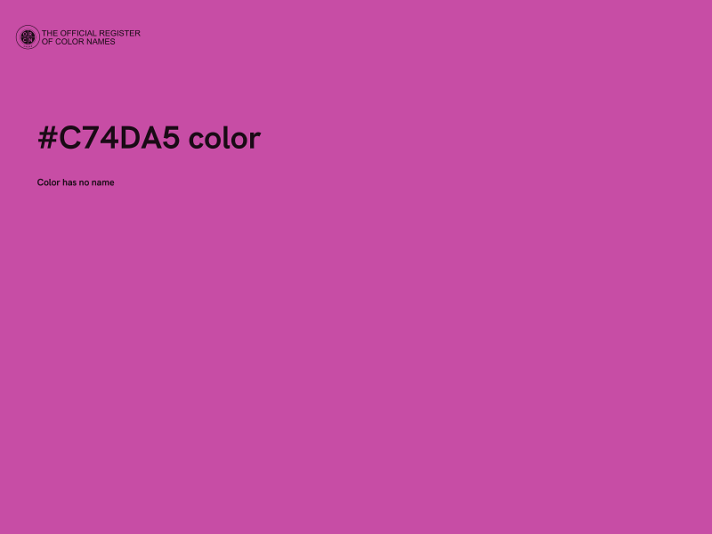 #C74DA5 color image