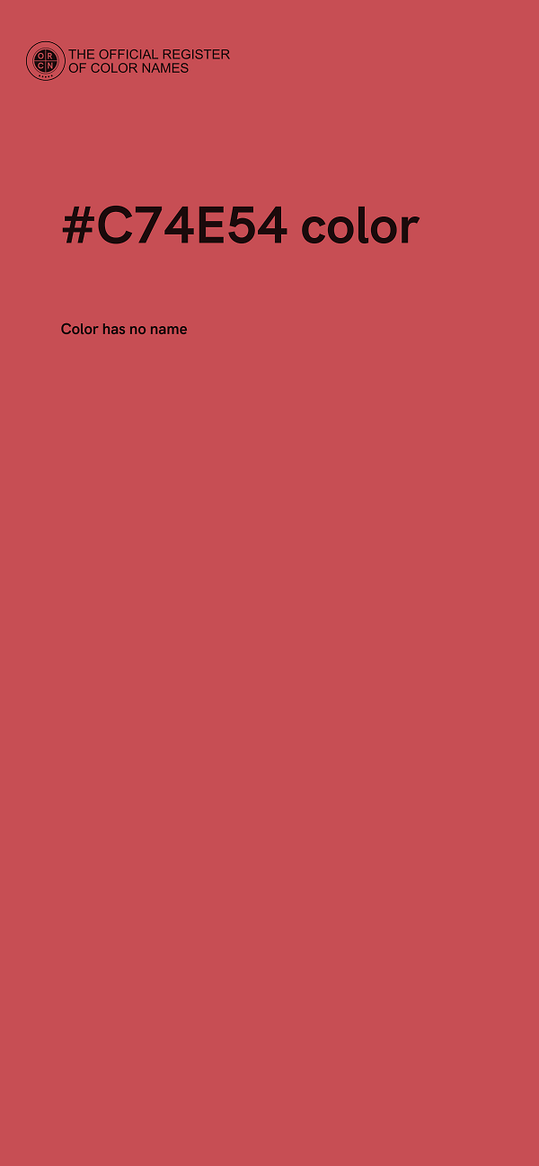 #C74E54 color image