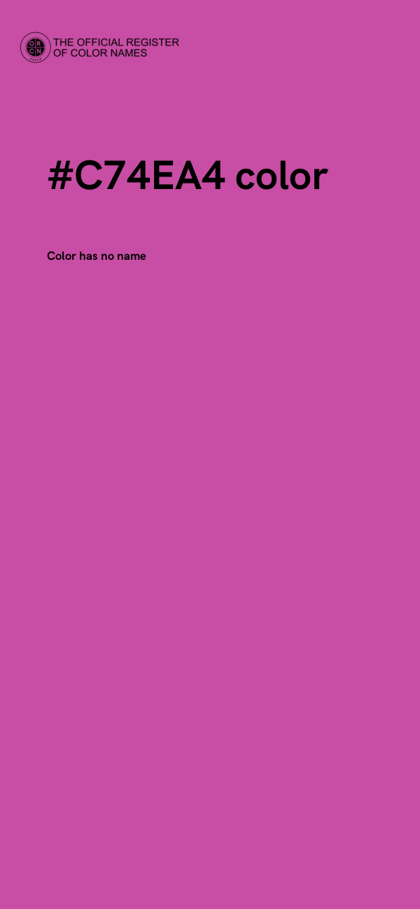#C74EA4 color image