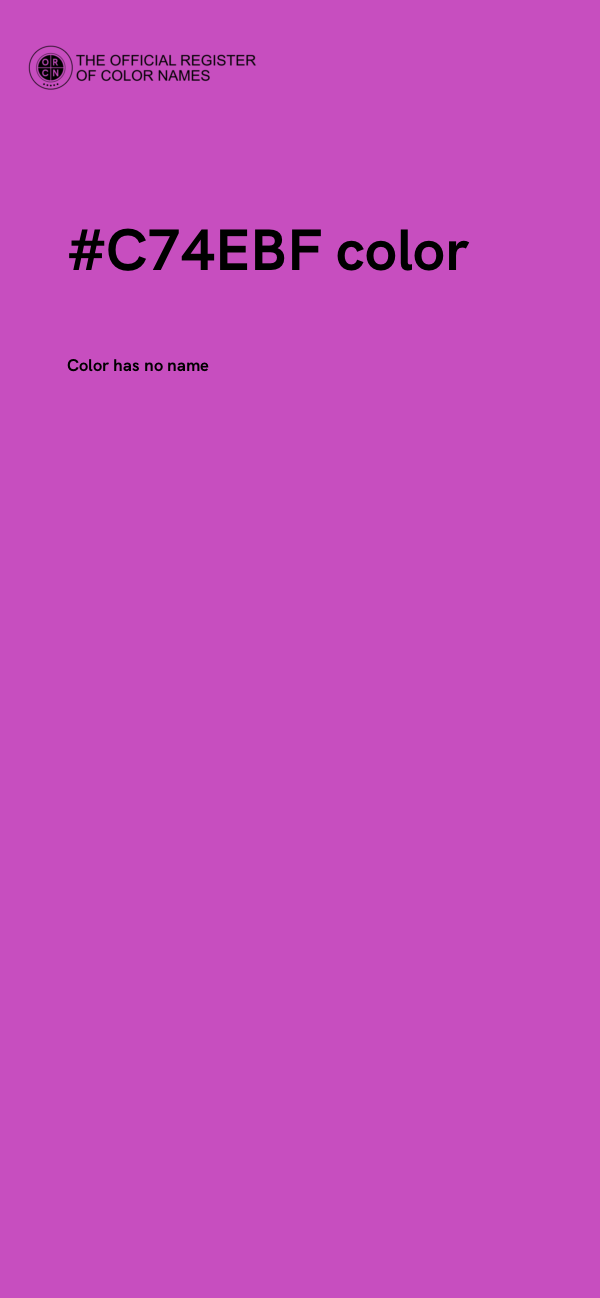 #C74EBF color image
