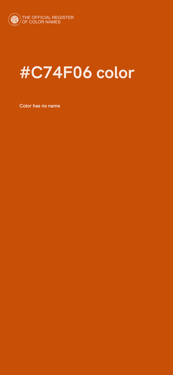 #C74F06 color image