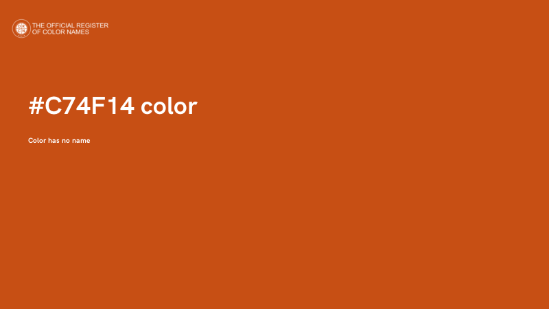 #C74F14 color image