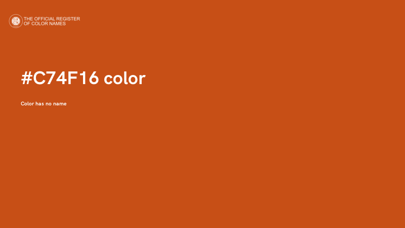 #C74F16 color image