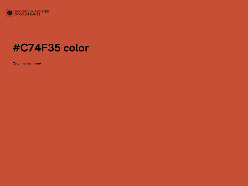 #C74F35 color image