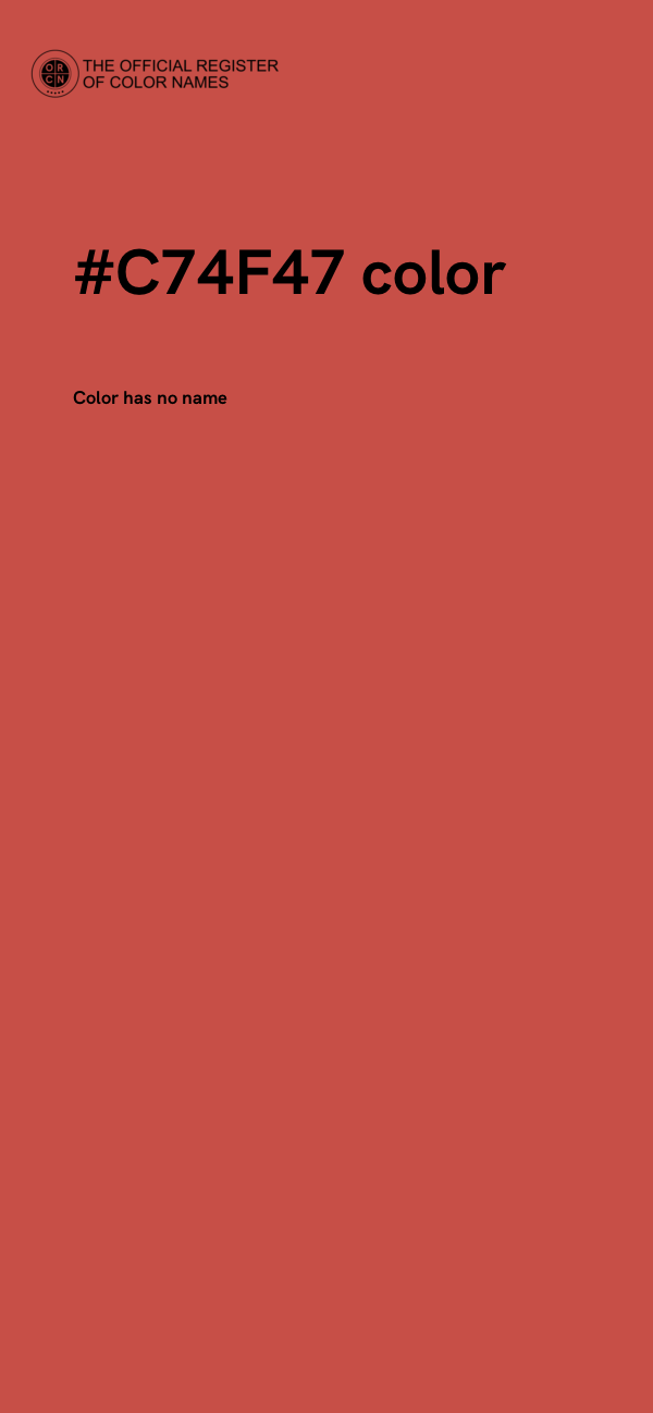 #C74F47 color image