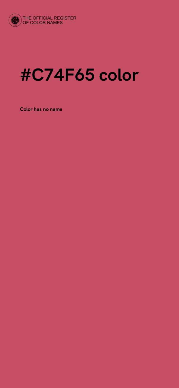 #C74F65 color image