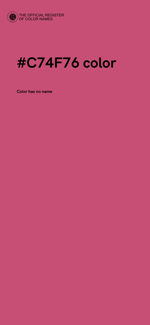 #C74F76 color image