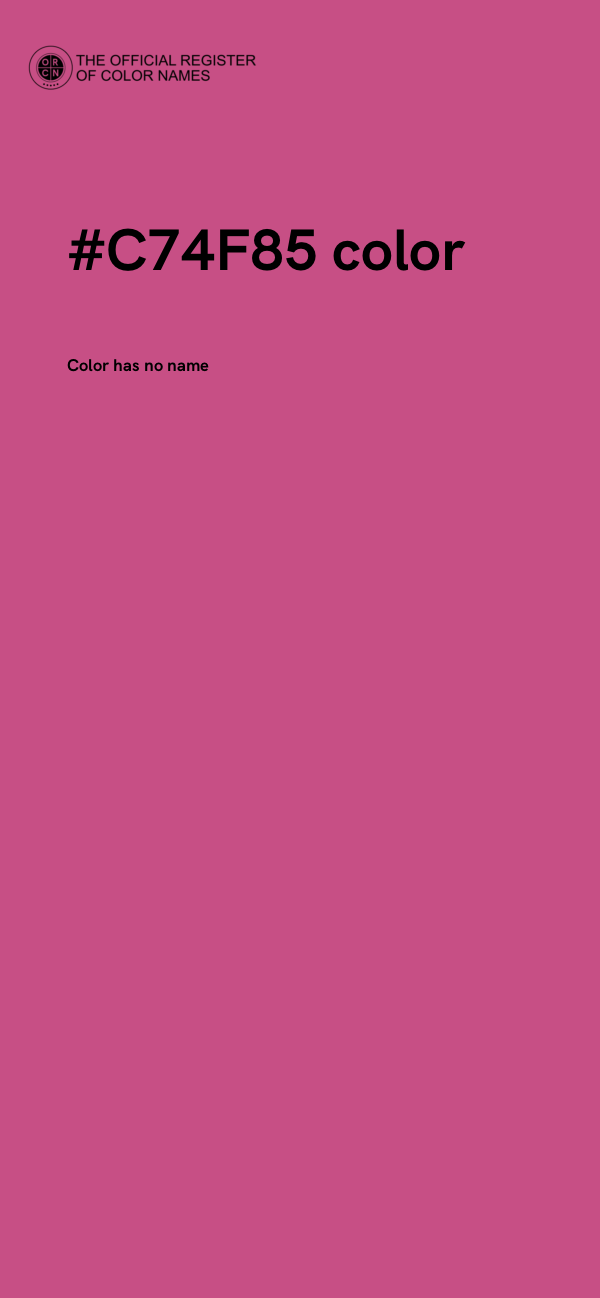 #C74F85 color image
