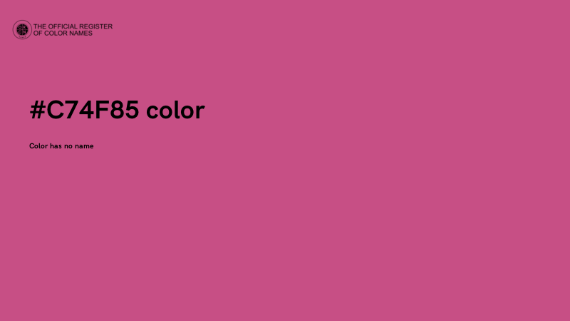#C74F85 color image