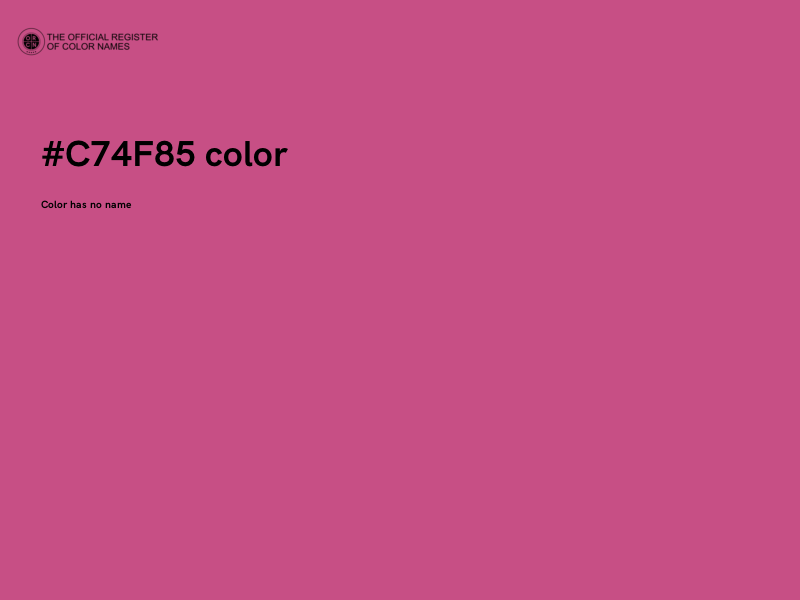#C74F85 color image