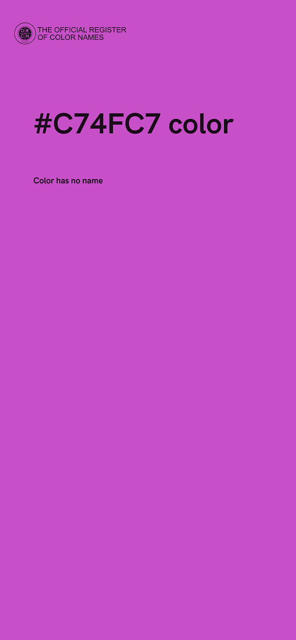 #C74FC7 color image