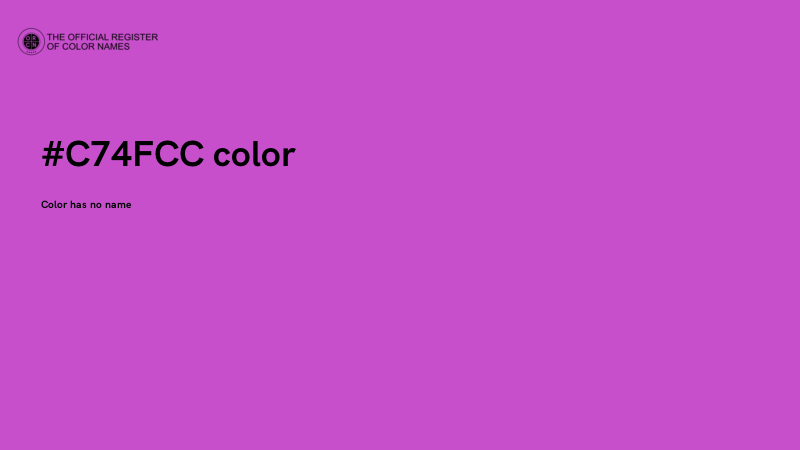#C74FCC color image