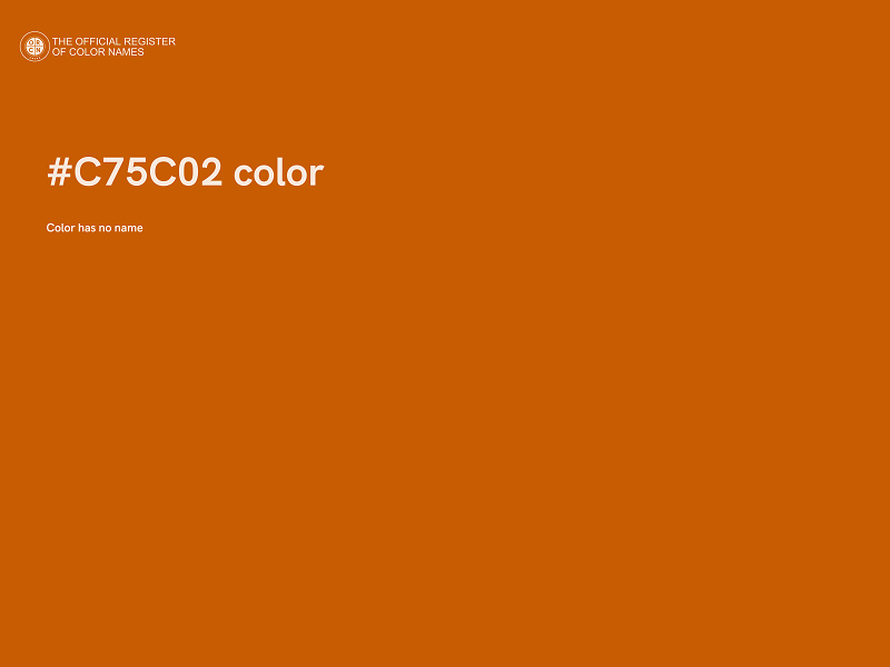 #C75C02 color image