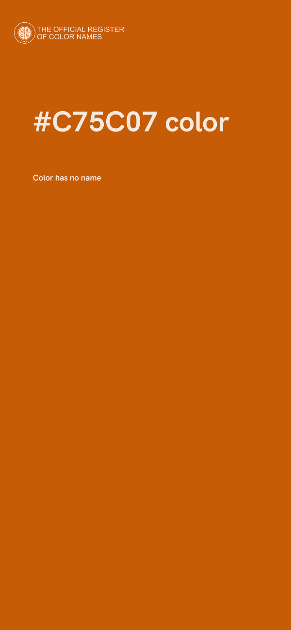 #C75C07 color image