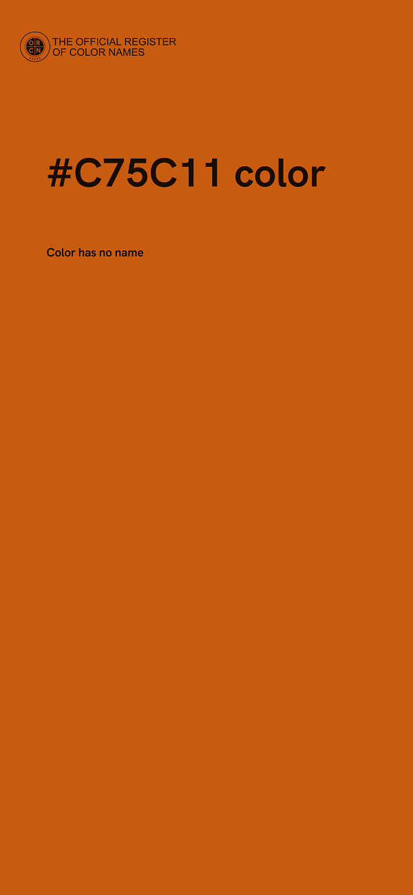 #C75C11 color image