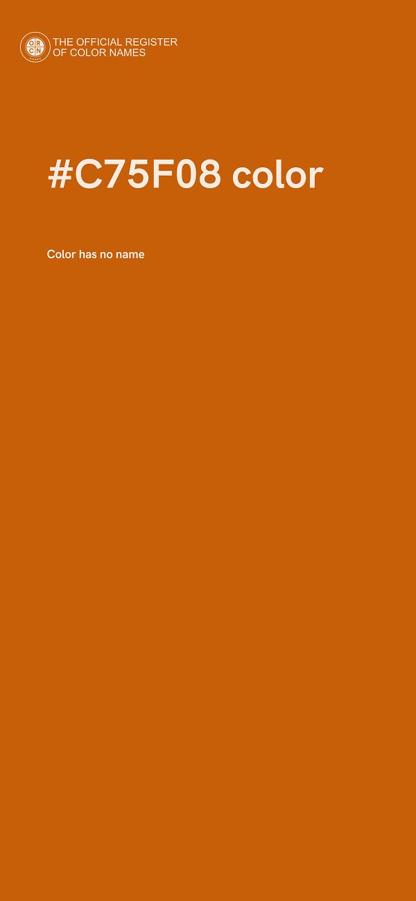 #C75F08 color image