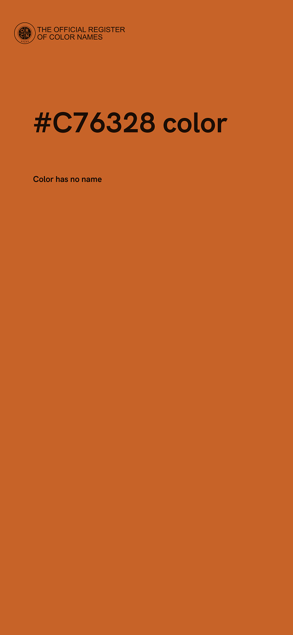 #C76328 color image