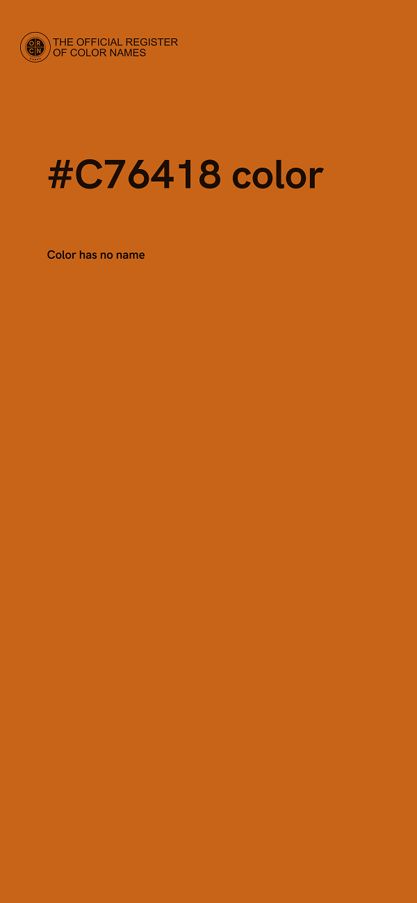 #C76418 color image