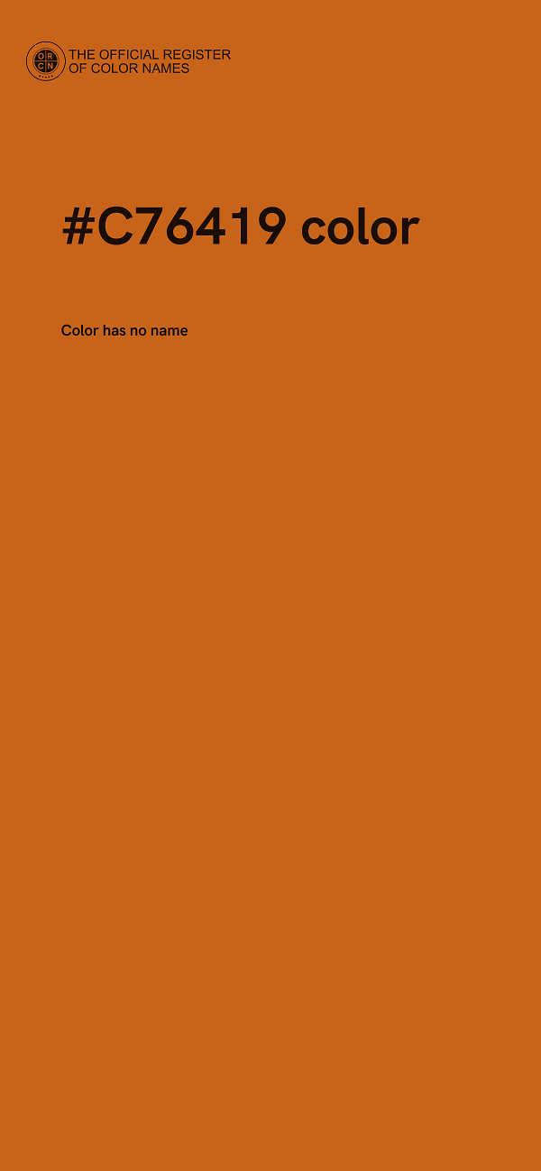 #C76419 color image