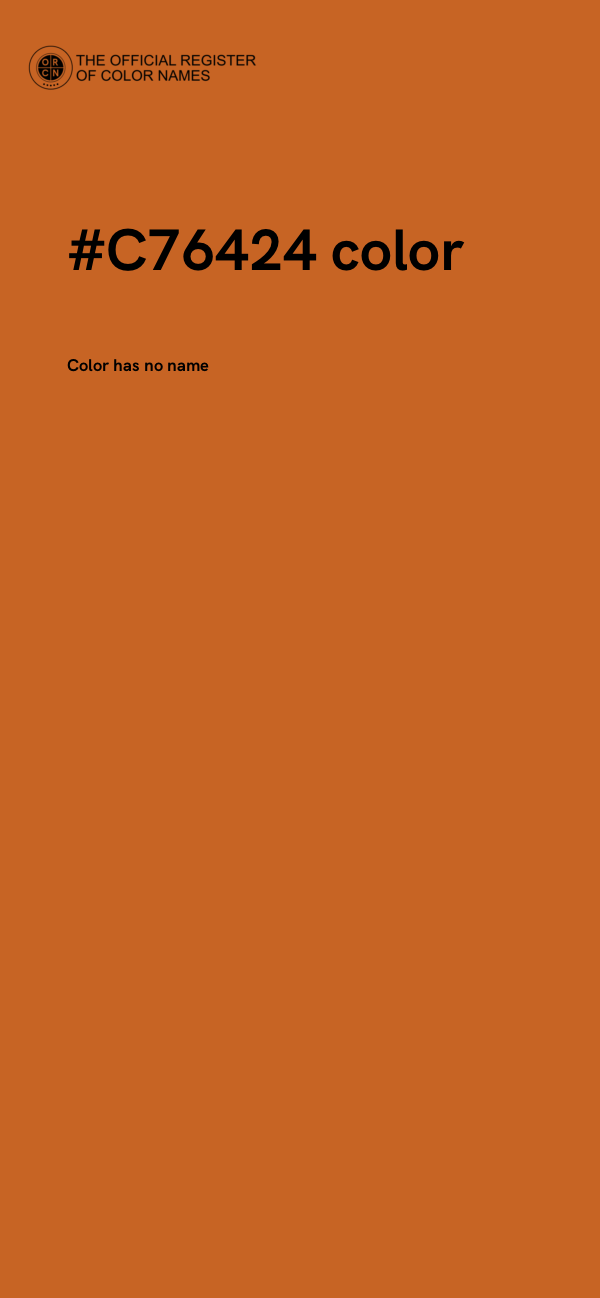 #C76424 color image