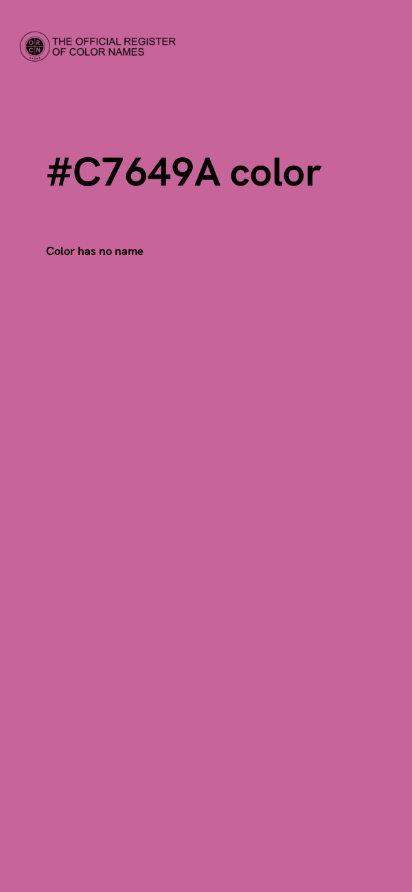 #C7649A color image
