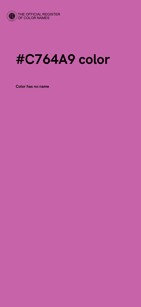 #C764A9 color image
