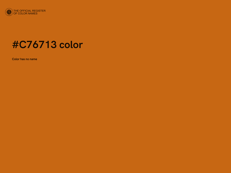 #C76713 color image