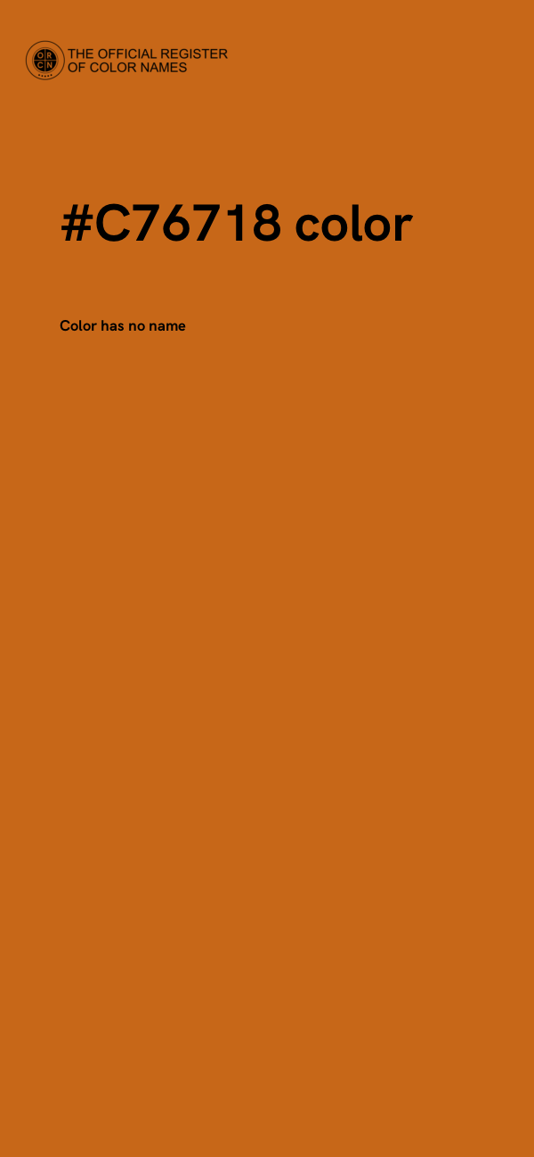 #C76718 color image